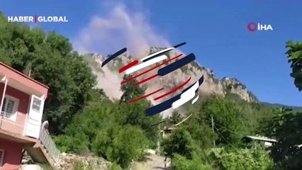 Büyük panik yaşattı! Deprem anında dağlardan dev kayalar koptu: Çok vurdu, Allah’ım, ne oldu?