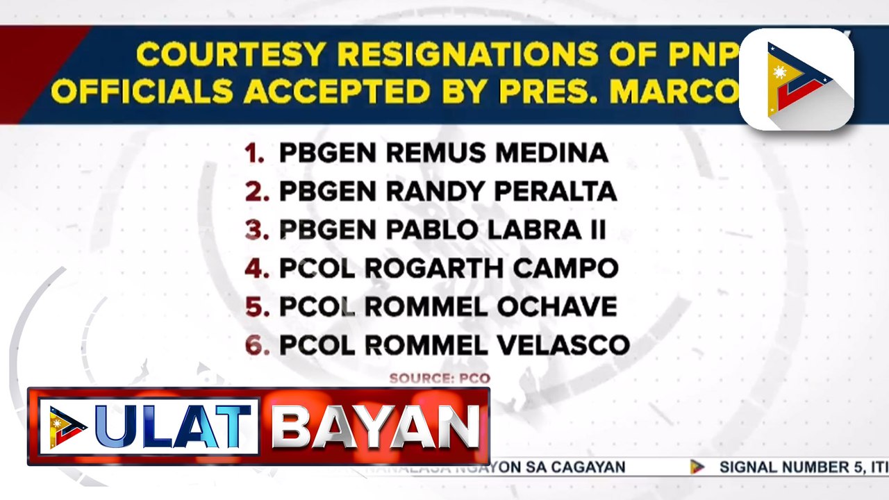 PBBM, tinanggap na ang courtesy resignation ng 18 matataas na opisyal ng PNP