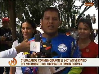 Apureños conmemoran el natalicio de Simón Bolívar, el principal gestor de nuestra soberanía