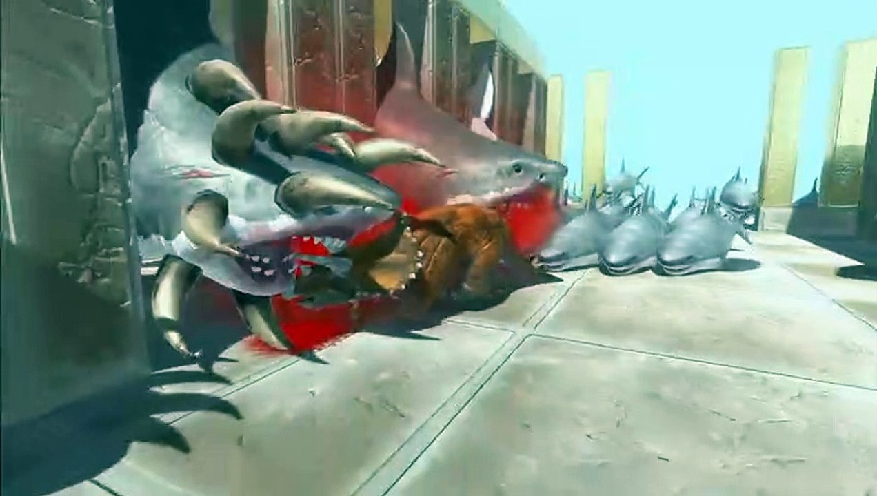 [ Dangerous Sea ] Run Away from Hungry Sharks  - Animal Revolt Battle Simulator