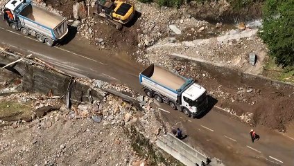 Maltempo nella Bergamasca, frana in alta Valle Brembana