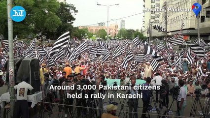 Protestors in Karachi hold rally against the Holy Quran burnings in Sweden and Denmark