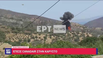 Yunanistan'da yangın söndürme uçağı düştü