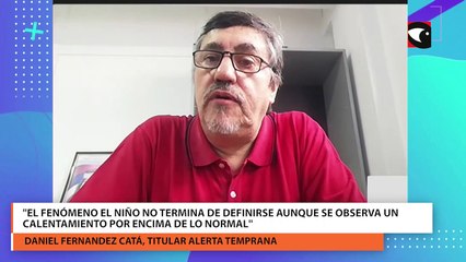 Daniel Fernandez Catá, titular alerta temprana, comentó "estamos en una situación de déficit de lluvia"
