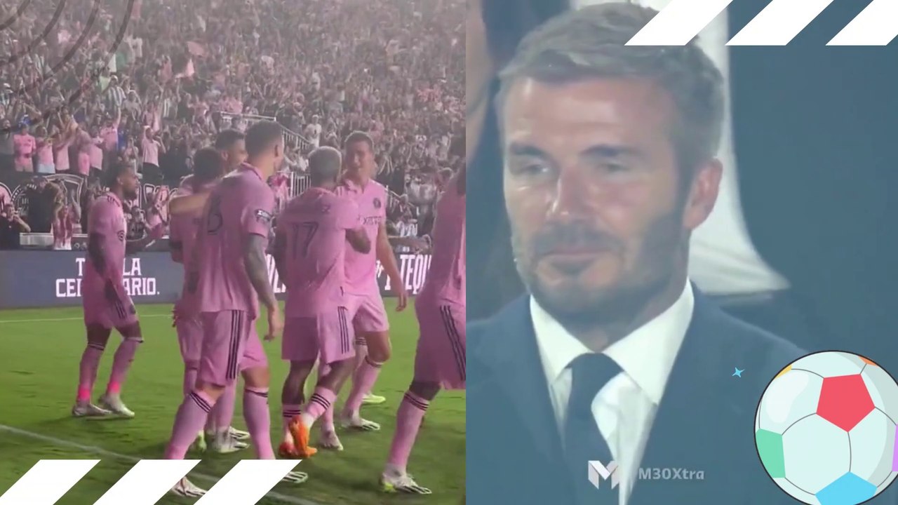 David Beckham in tears after Messi Match winning Goal