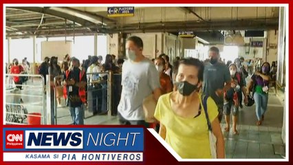 Mga commuter hati sa pagsusuot ng face mask sa pampublikong transportasyon