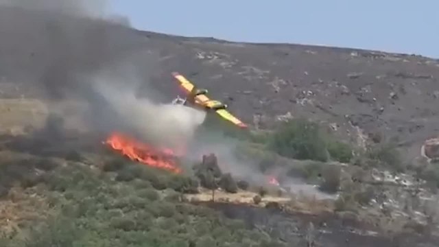 Watch: Firefighting plane crashes in Greece