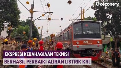 Aliran Listrik KRL Rangkasbitung-Kebayoran Lama Berhasil Diperbaiki, Teknisi Bersorak sambil Lempar Helm