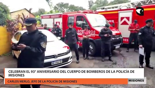 Celebran el 93° aniversario del cuerpo de bomberos de la policía de misiones