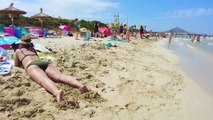 Beach Walk Playa de Muro Mallorca Spain [22 July 2023] 4K Part 2