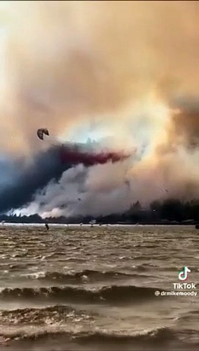 Ils se fichaient des fumées, ni des avions qui passaient au-dessus d'eux ! L'image prise pendant les pompiers m'a fait abandonner