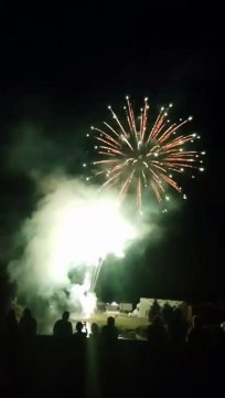 feu d'artifice à les Hautes-Rivières 13/07/2023