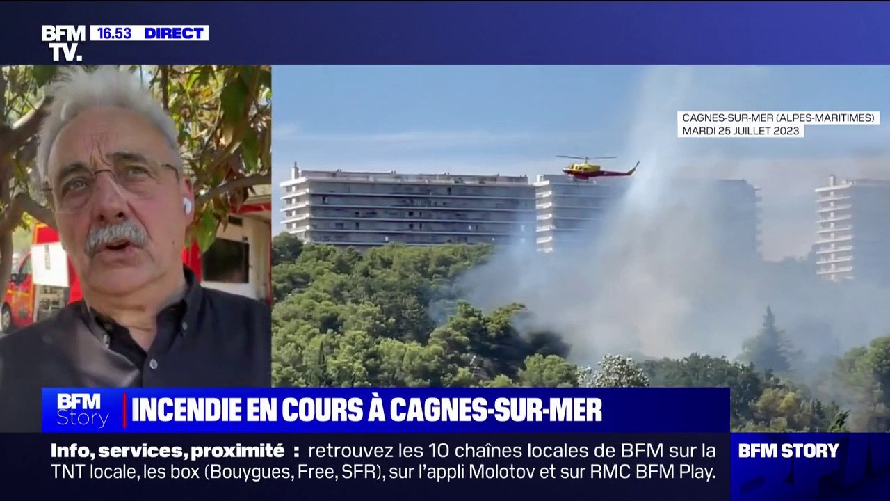 Incendie à Cagnes-sur-Mer: "Le feu est fixé et est en train d'être noyé", indique le maire de la commune, Louis Nègre