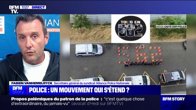 Protestation des policiers: Ce n'est pas un mouvement de colère mais plutôt un mouvement d'écœurement , pour Fabien Vanhemelryck (Alliance Police Nationale)