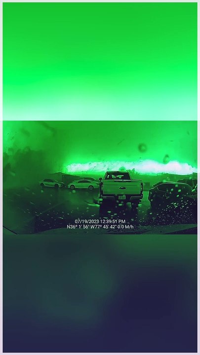 Dashcam Footage Captures Moment EF-3 Tornado Rips Through North Carolina Pfizer Facility