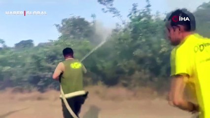 Çanakkale'de bir orman yangını daha! Ekipler havadan ve karadan müdahale ediyor