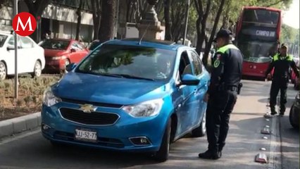 Realizan operativo en carriles de Metrobús en la alcaldía Cuauhtémoc, en CdMx