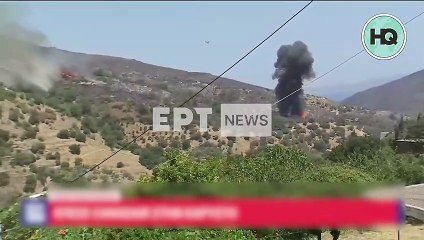 Un bombardier d'eau se crash en plein vol en Grèce avec 2 personnes à bord