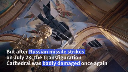 Odesa cathedral, once demolished by the Soviets, now hit by Russia