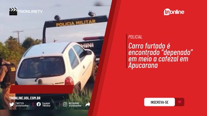Carro furtado é encontrado “depenado” em meio a cafezal em Apucarana