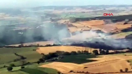 Un incendie de forêt s'est déclaré dans le district de Biga de Çanakkale.