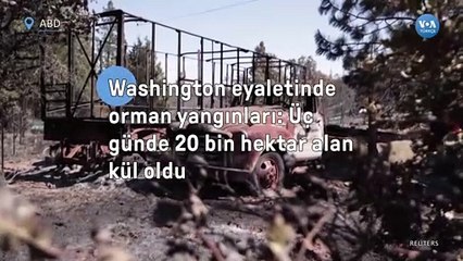 Washington eyaletinde üç günde 20 bin hektar alan kül oldu