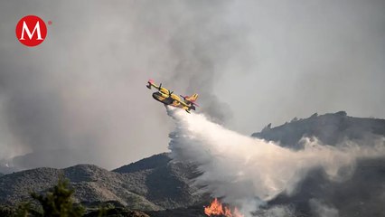 Se estrella avión que combatía incendio en Grecia; se desconoce el paradero de los tripulantes