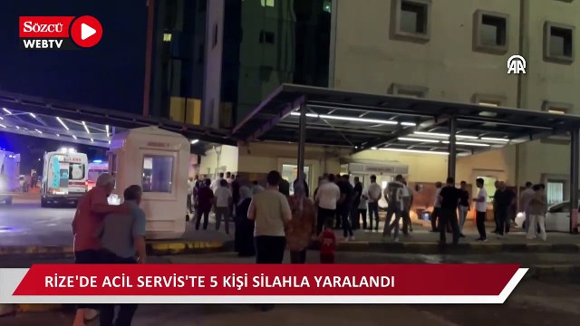 Rize Devlet Hastanesi Acil Servisi'nde silahlı saldırı: 5 yaralı; o anlar kamerada 