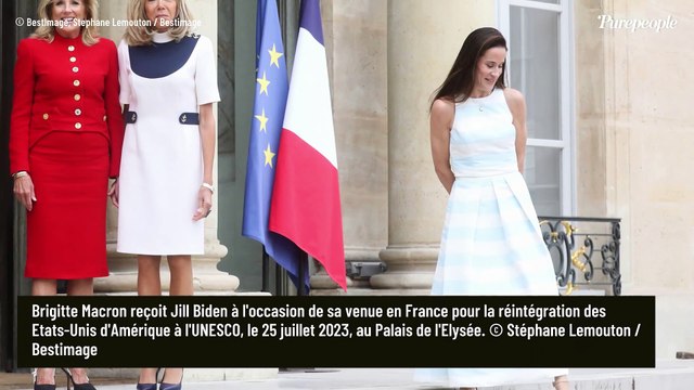 PHOTOS Brigitte Macron épatante en talons hauts, la Première dame au sommet du chic pour accueillir Jill Biden !