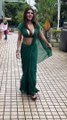 sherlyn chopra in hot sexy green saree Just things that happen in Juhu on weekends sometimes‍♀️ . . #voompla #bollywood #sherlynchopra
