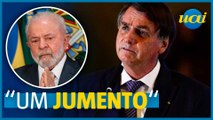 Em SP, Bolsonaro chama Lula de 'analfabeto' e 'jumento'