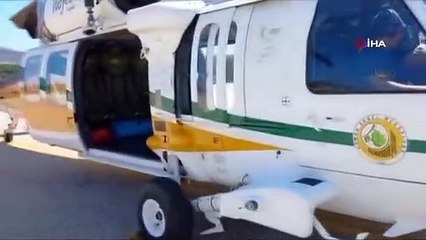 Yunanistan'daki yangına müdahale eden Türk ekipleri 544 ton su atımı gerçekleştirdi