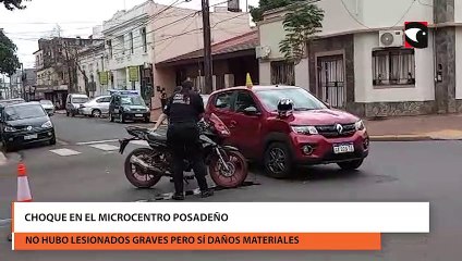 Choque en el microcentro posadeño
