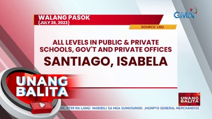 Walang Pasok Announcement for July 26, 2023 | UB Unang Balita