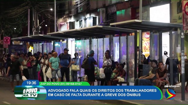 Advogado fala quais os direitos dos trabalhadores em caso de falta durante a greve dos ônibus
