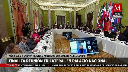Concluye reunión trilateral sobre el fentanilo en Palacio Nacional