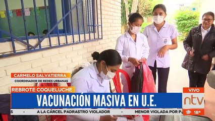 Activan brigadas de vacunación en colegios ante el incremento de casos de Coqueluche