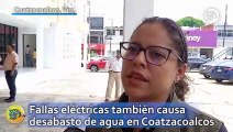 Fallas eléctricas también causa desabasto de agua en Coatzacoalcos