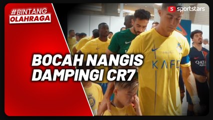 Digandeng Cristiano Ronaldo, Bocah Ini Nangis Sampai Sesenggukan
