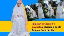 Realizan procesión y serenata en honor a Santa Ana, en Boca del Río