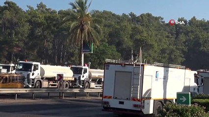 Kemer'de orman yangını 35'inci saatinde devam ediyor