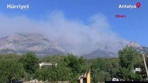 Kemer'deki orman yangınını söndürme çalışmaları devam ediyor