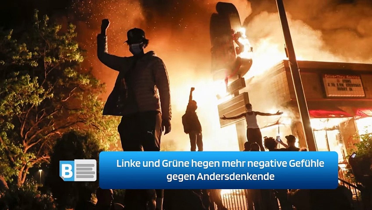 Linke und Grüne hegen mehr negative Gefühle gegen Andersdenkende