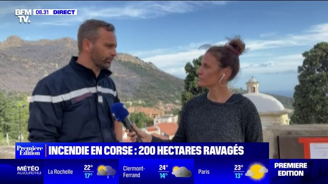 En Corse, 200 hectares ont brûlés mais les feux ne progressent plus rapporte Frédéric-Antoine Santoni, capitaine de sapeurs-pompiers