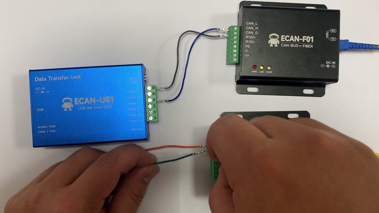 ECAN-F01  CAN2.0 vers fibre optique vers convertisseur émetteur-récepteur optique