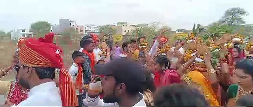 पौथी एवं कलश यात्रा के साथ गौरी सोमनाथ मंदिर में भागवत कथा शुरू