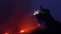 Incendio al Santuario di Tindari: le fiamme minacciano basilica