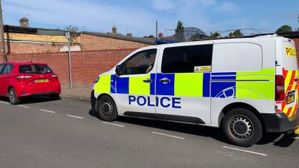 Police cordon at church hall in Harris Street