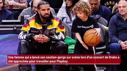 Elle jette son soutien-gorge sur Drake pendant un concert et obtient une offre d'emploi chez Playboy