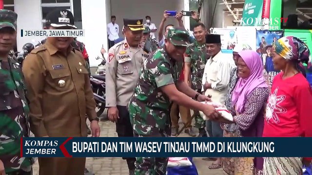Bupati Jember dan Tim Wasev Mabes TNI Tinjau Keberhasilan TMMD di Desa Klungkung